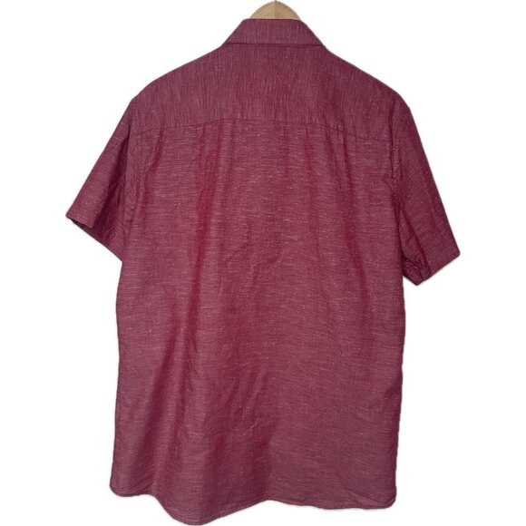 Travis Mathew Men’s Studebaker Regular Fit Short Sleeve Shirt Rio Red L - Picture 3 of 8